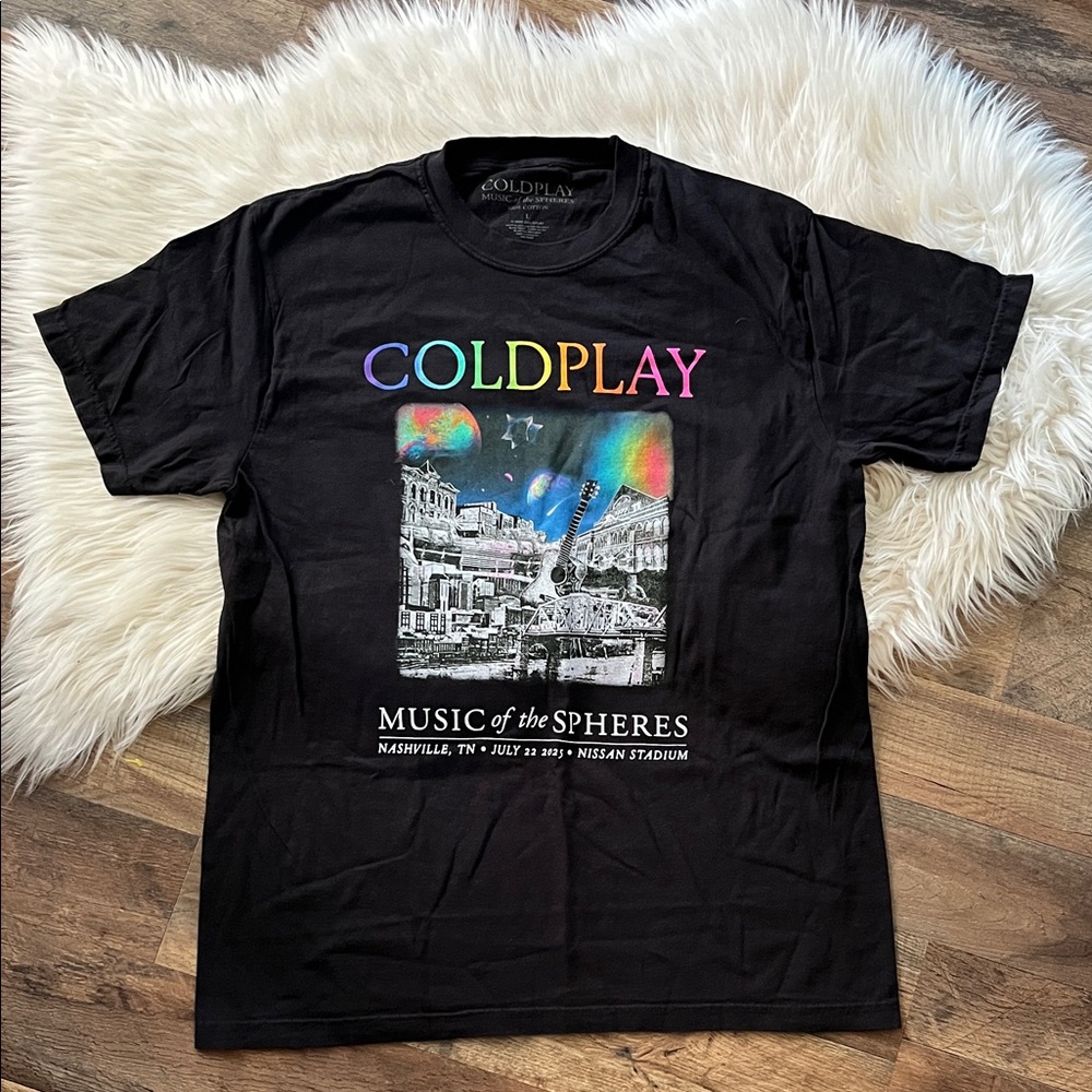 Coldplay "Music of the Spheres" Limited Edition Tour T-shirt Nashville, TN show